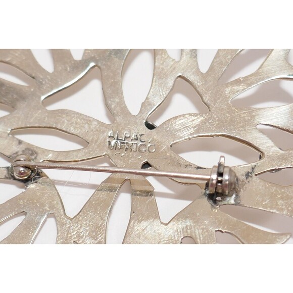 Alpaca Mexico Silver Art Deco Brooch Pin - Picture 6 of 7